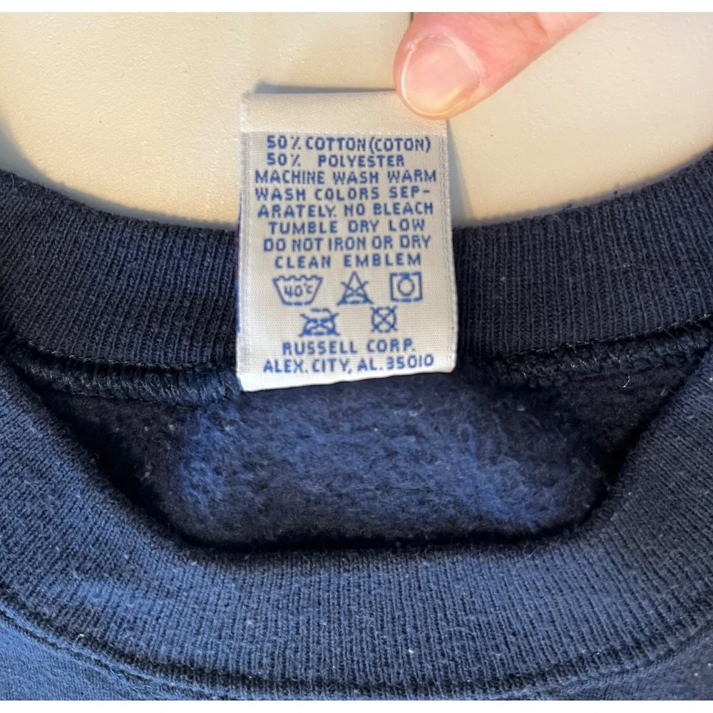 VTG USA Made Clark State Basketball Sweatshirt‎ Navy Blue Size L (fits M) Rare